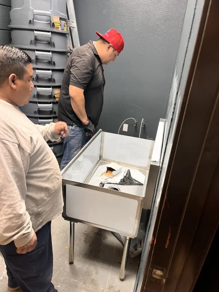Commercial plumbing and sink installation in Willows